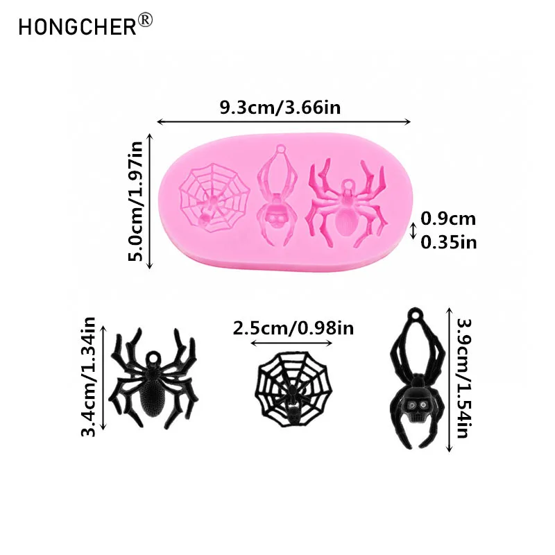 Silicone Molds Cake Fondant Chocolate Moulds Cobweb Keychain Earrings Clay Resin Clay Drip Accessories Mould - view 2