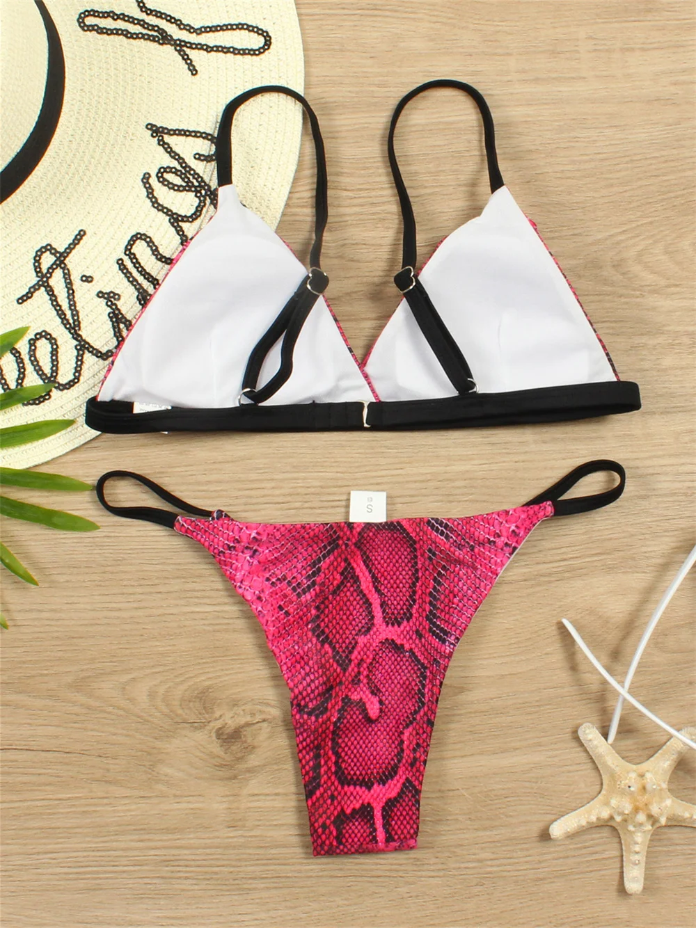 Snake Print Bikini Micro Sling Extreme Swimsuit Women Two Piece Vacation Swimwears Micro Triangle Tangas Beach Bathing Swim Suit