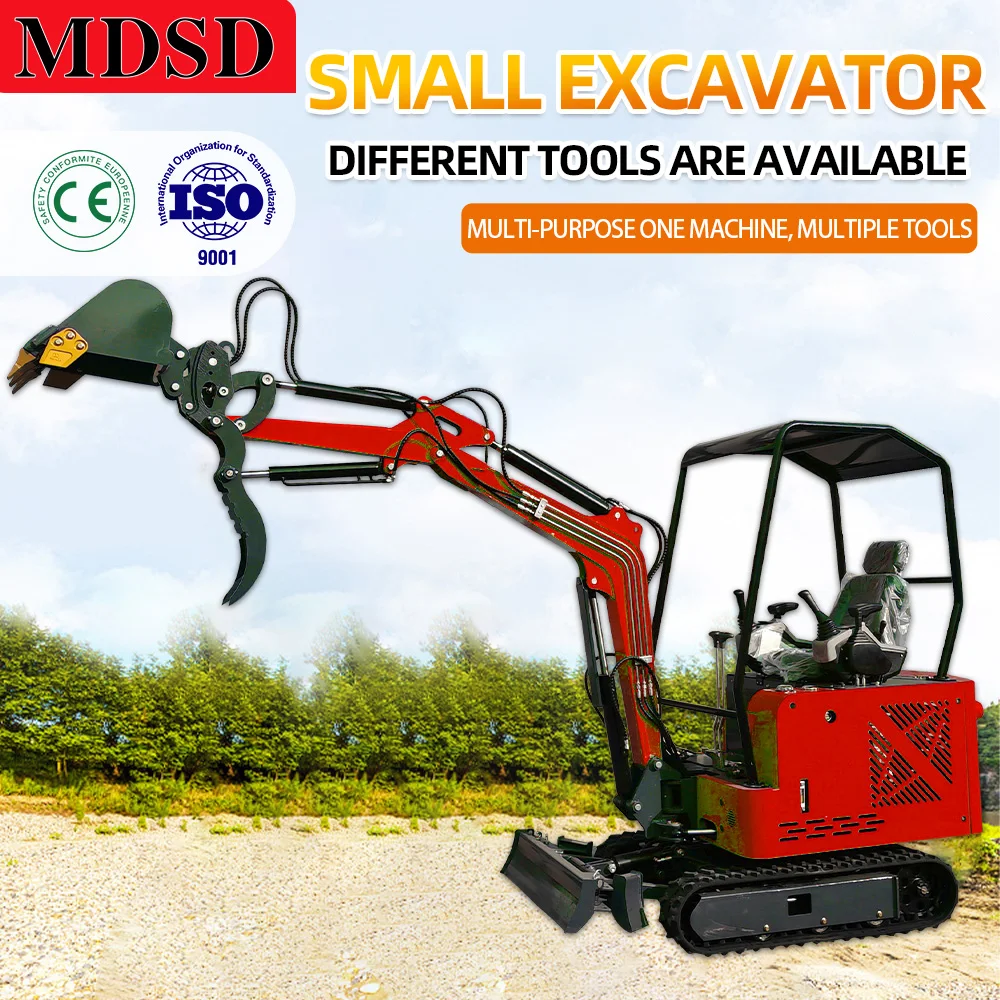 Excavator Hidrolik Mini 1,2 Ton - 1,5 Ton untuk Lanskap Taman, Efisiensi Tinggi dan Mudah Dioperasikan, Gratis Ongkir