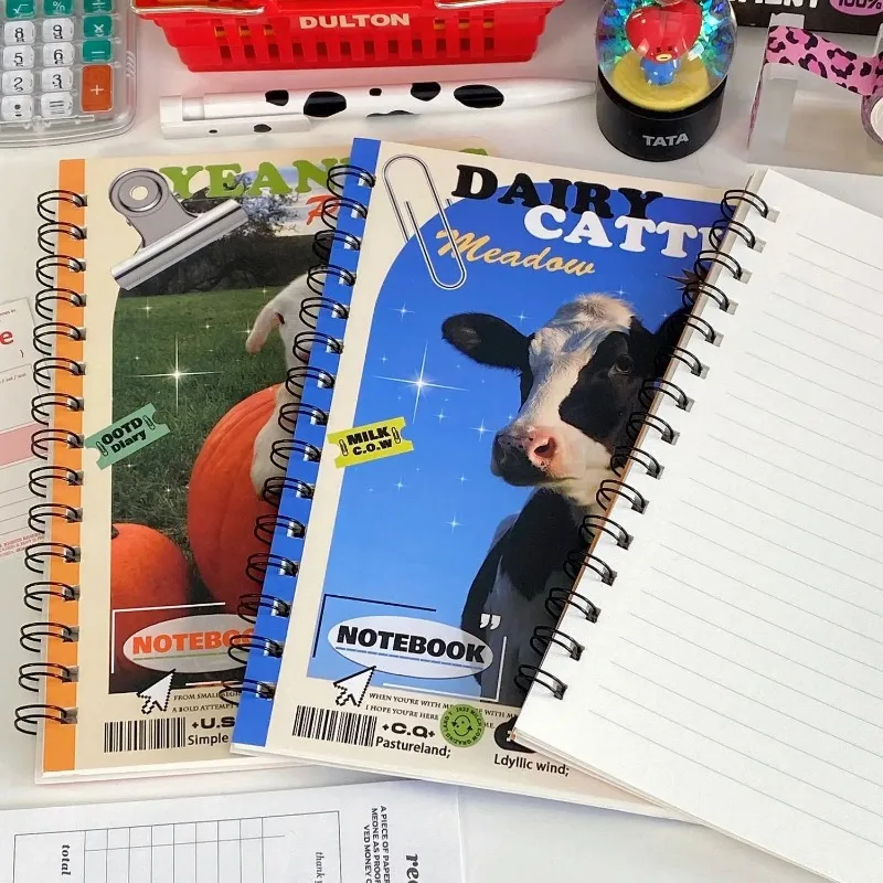 A5 American Vintage Ranch Cute Animal Series Loose Leaf Notebook Line Inner Page Journal Coil book Stationery Office Accessories