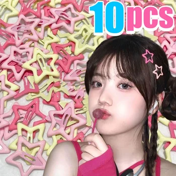 Pinces à cheveux étoile Y2K BB pour filles, Barrettes étoiles colorées et mignonnes pour femmes, pince à pression Simple en métal, accessoires de coiffure, bijoux