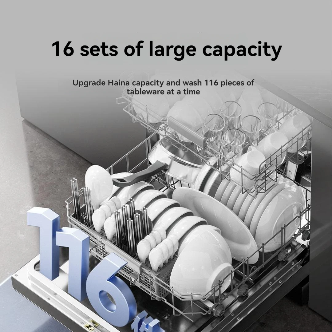 Integrated Sink Dishwasher Xiaomi Mijia Smart Embedded Dual Purpose Dishwasher 16 Sets N1 Large Capacity QMDW1602M Built-in Dish