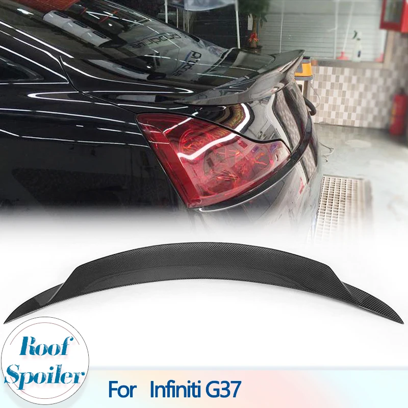 Spoiler posteriore per auto in fibra di carbonio Ala per bagagliaio posteriore per Infiniti G37 2 porte Coupe Journey 2009-2013 Spoiler per