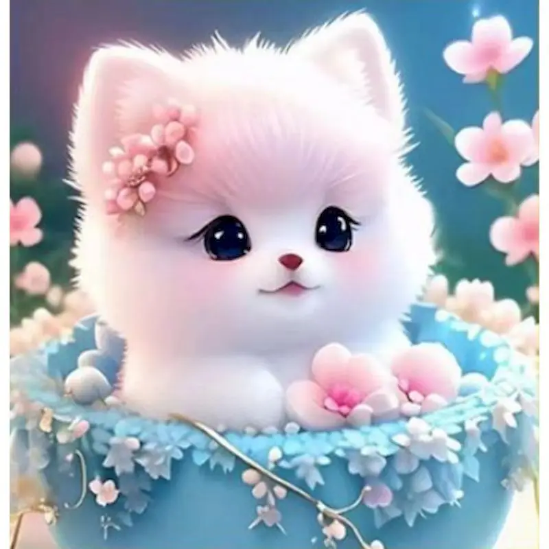 

GATYZTORY DIY Cat Diamond Painting Animal Pattern For Adults Beginners Mosaic Butterfly Needlework Embroidery Handmade Hobby