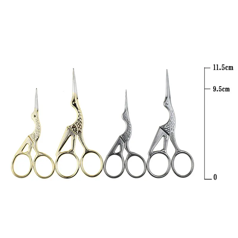 Tesoura de sobrancelha de aço inoxidável, ferramenta para unhas, ponta afiada, multifuncional, aparador de pelos faciais, maquiagem, ferramentas de beleza