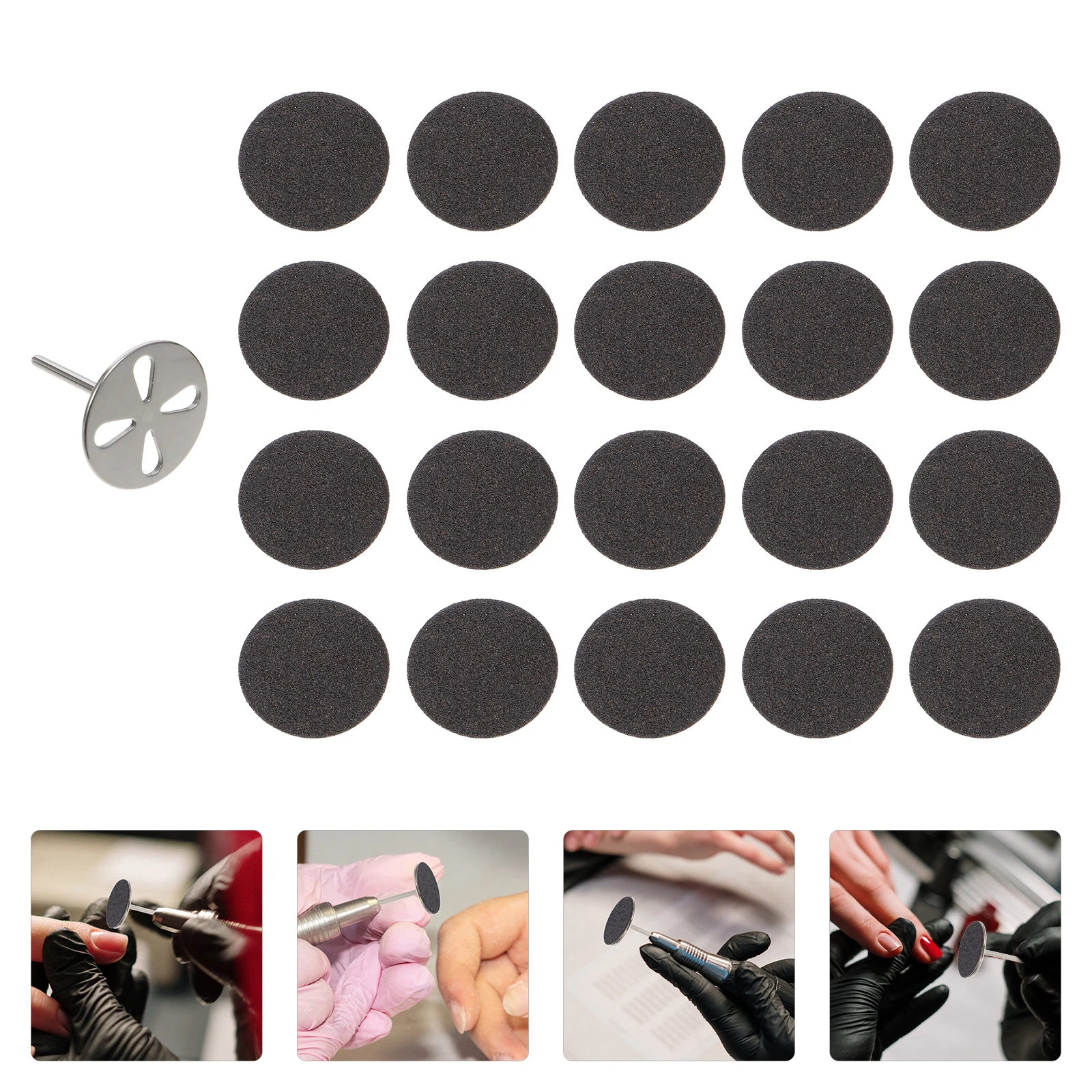1 ensemble de tranches de meulage exfoliantes, ensemble de disques de ponçage pour pédicure, pour l'élimination des ongles, meulage des callosités, manucure, disque de papier de verre pour peau morte