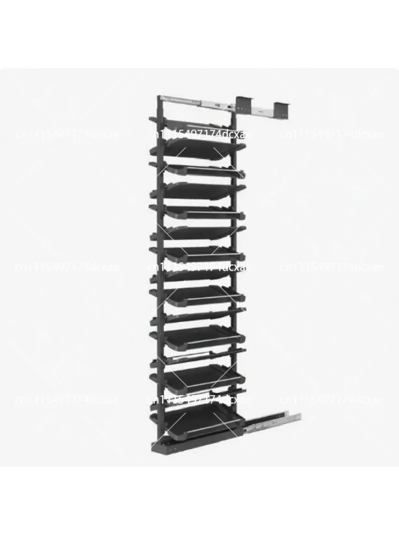 380mm Depth Telescopic Shoe Rack Pull Out Layered Storage Organizer for Deep Shallow Cabinet Closet