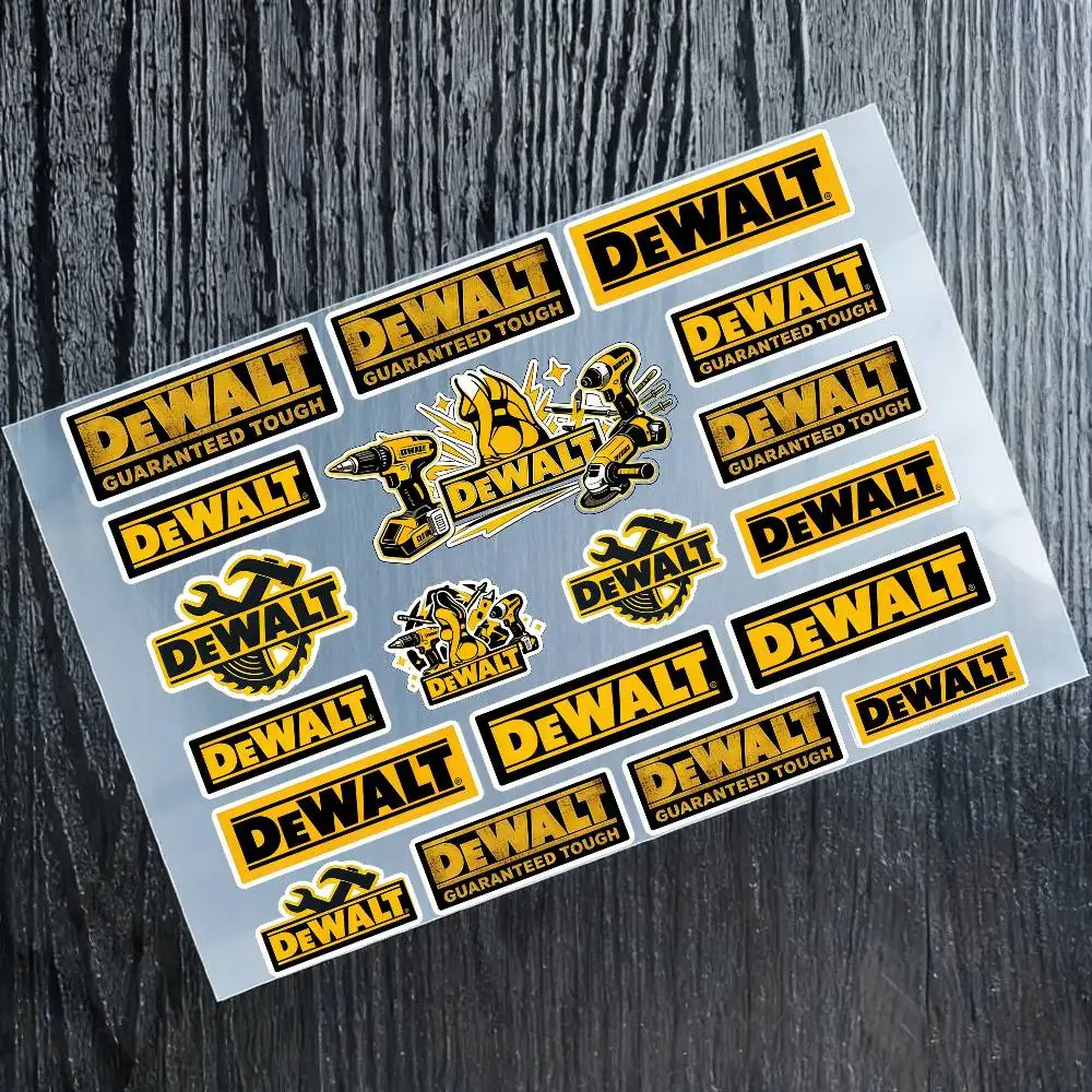 

Светоотражающие наклейки DEWALT для мотоциклов, водонепроницаемые наклейки для шлемов, скутеров, топливных баков, ящиков для инструментов, гоночных мотоциклов