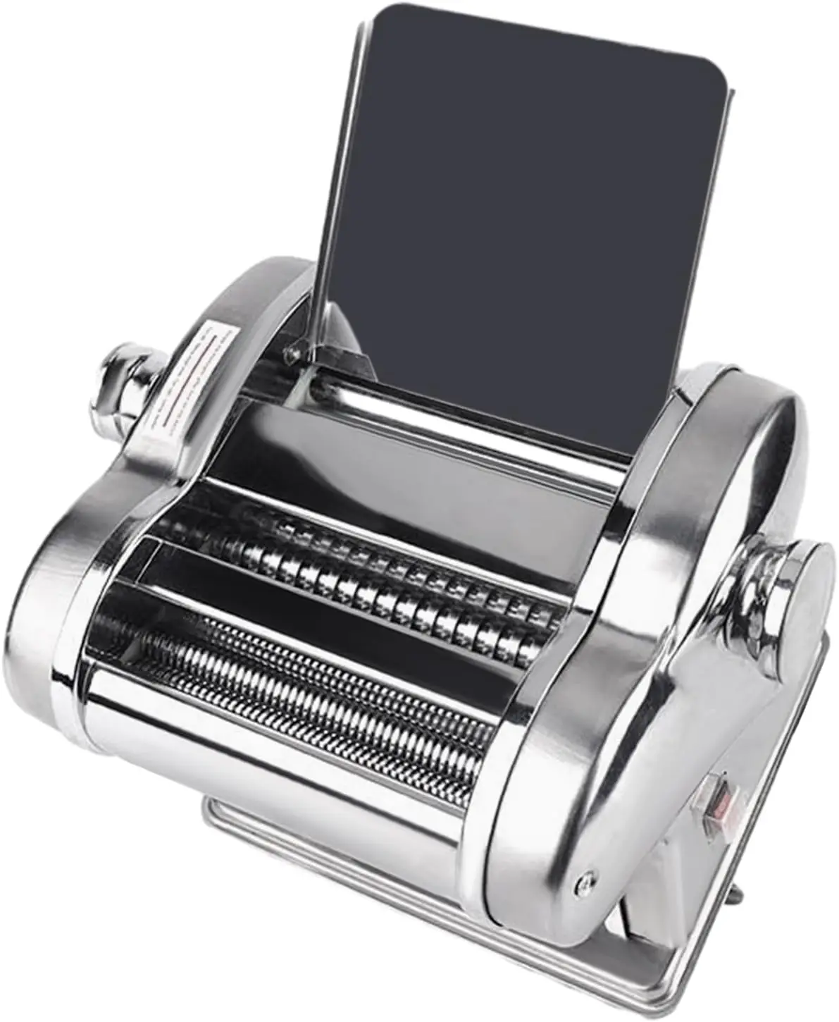 135W 110V เครื่องทําพาสต้า, 2 มีดไฟฟ้าเครื่องทําเส้นก๋วยเตี๋ยว Dough Roller เครื่องพายพร้อมการตั้งค่าความหนาปรับได้,H