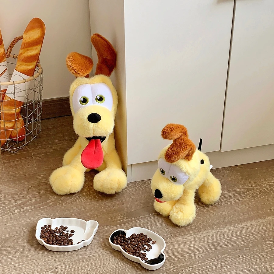 Original Odie Dog Plush Toy Cute Stuffed Anime Cartoon Dog Plushies Bag Pendant Doll Birthday Gifts Room Decoration Kids