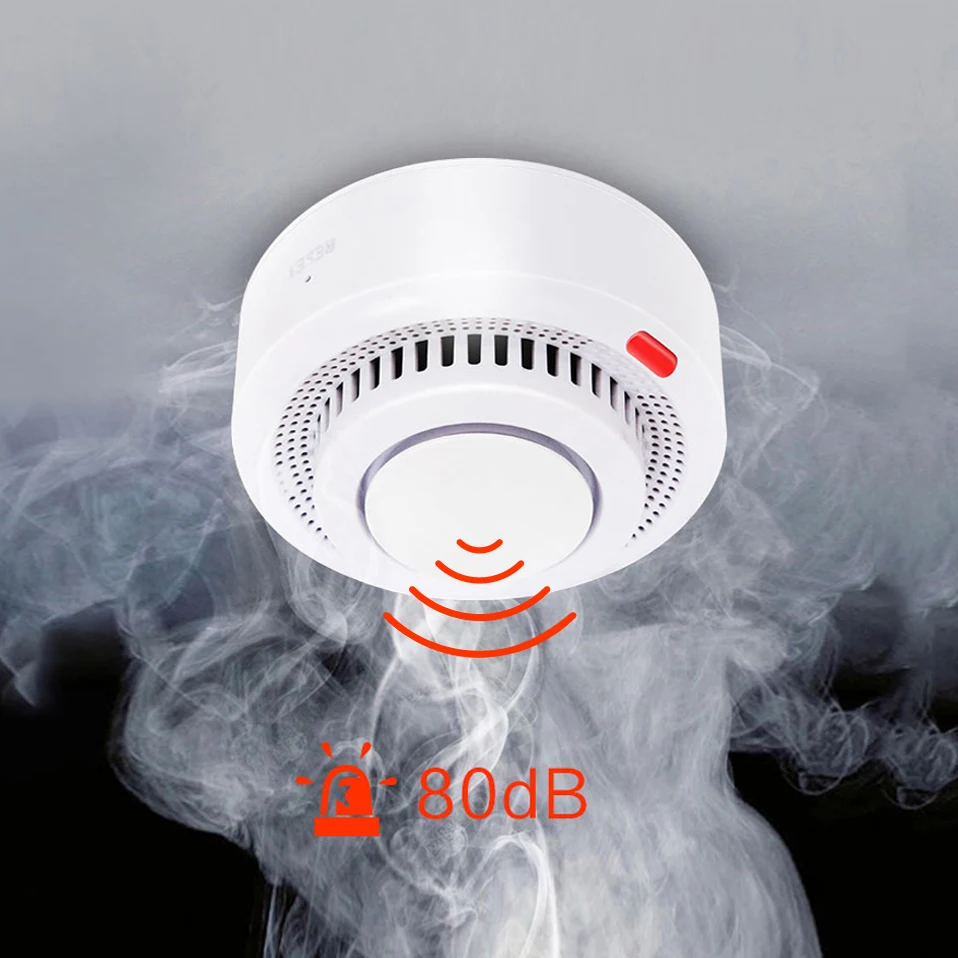 AVATTO Smart WiFi Smoke Detector,Tuya Fire Alarm Temperature Detector Sensor Home Security System,Work with Alexa Google home.