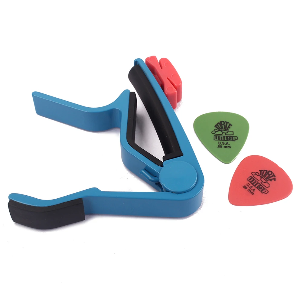 

Guitar Capo Guitar Picks Tune Clamp Key Trigger Capo Clip-on Tuner for Acoustic Electric Guitar/ Ukulele/ Banjo/ Ma