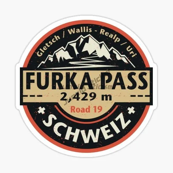 Switzerland FURKA PASS Scenic Adventure Car Stickers Landscape Car Stickers Vinyl Self-adhesive Flower