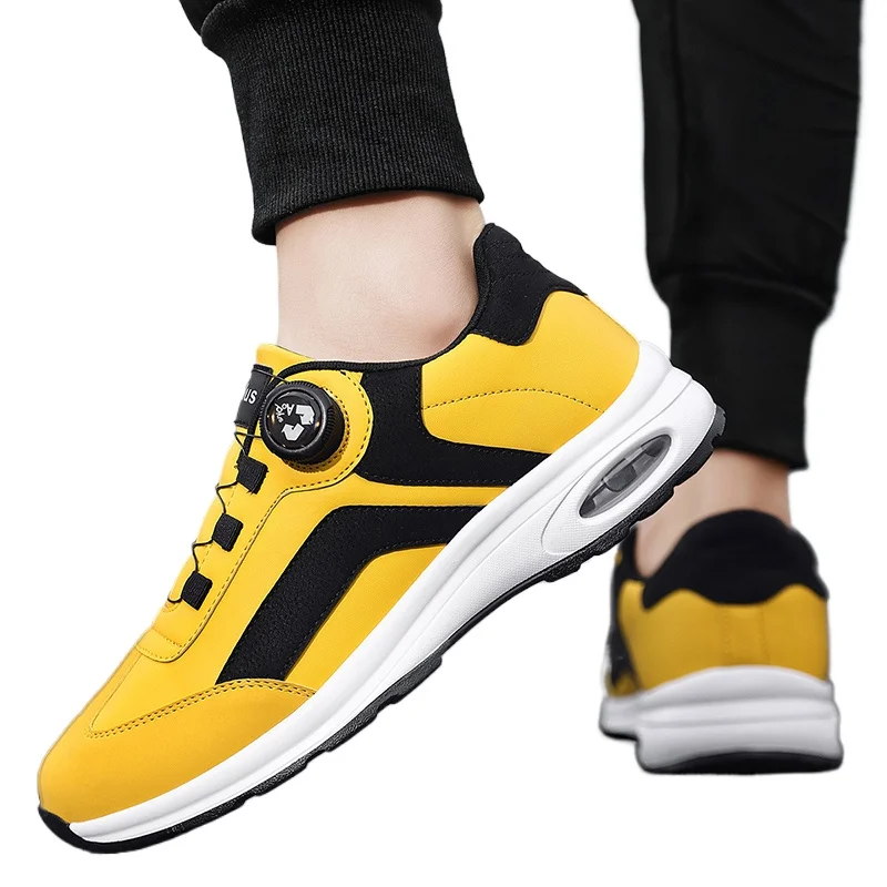

Fashionable Casual Sports Shoes, Outdoor Training Shoes, Rotating Button Portable Casual Wear Shoes, Large Size Tenis Masculino
