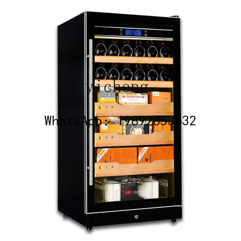 

H8 constant temperature and humidity red wine cigar integrated cabinet, ice bar refrigerated cabinet red wine cabinet cedar wood