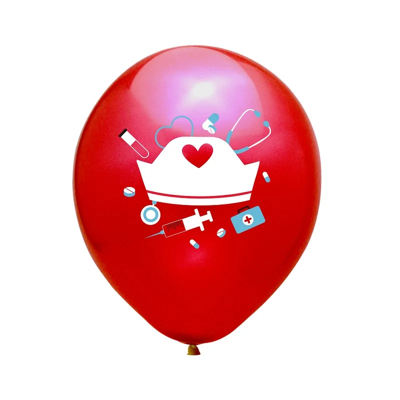 10pcs Doctor Nurse Day Theme Party Decoration Hospital Staff Party Decoration Nurse Balloon