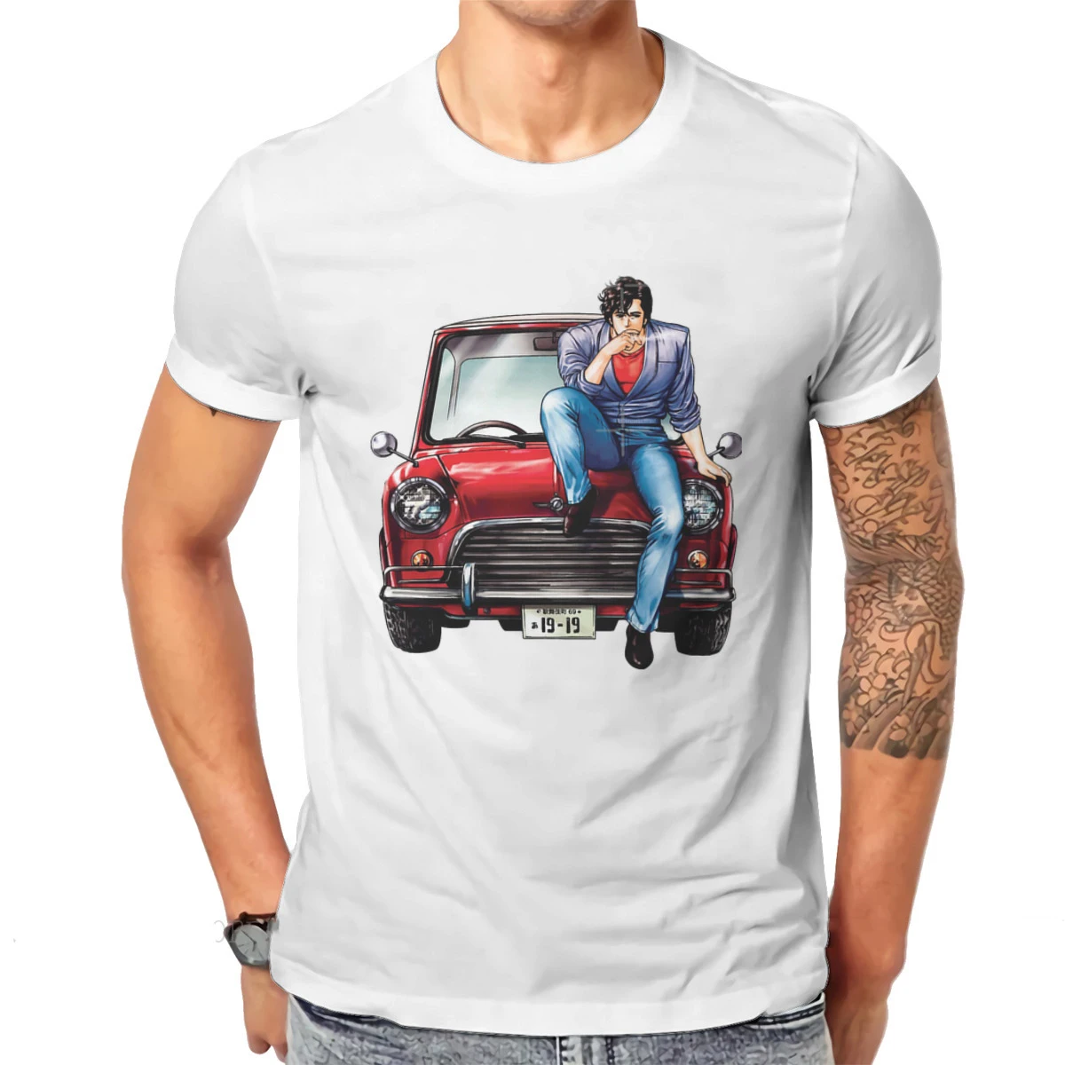 Summer City Hunter Anime Tshirt Graphic Punk T Shirt Tops Men Cotton Oversized Tees Tops Harajuku Streetwear S-5xl