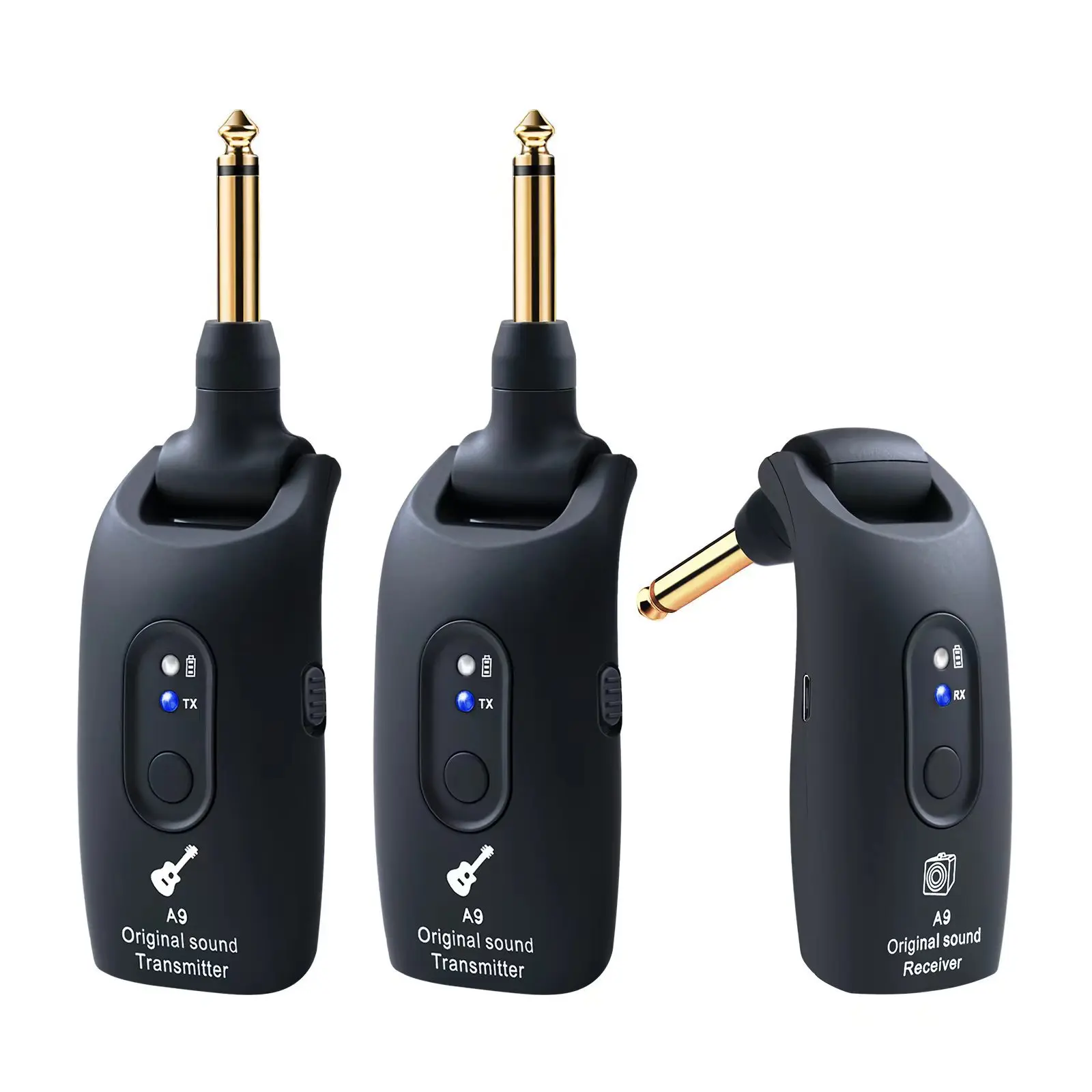A9-2 Musical Instrument Wireless Audio Transceiver Guitar System Electric Bass Pickup Receiver Wireless Transmission