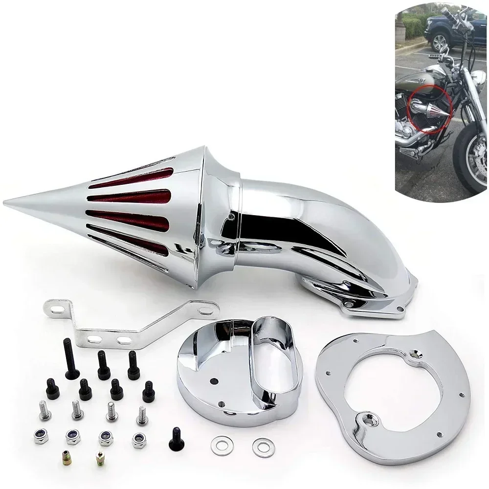 

Фильтр воздухоочистителя Spike для Yamaha V-Star 1100 Dragstar XVS1100 1999-2012, хромированные детали мотоцикла