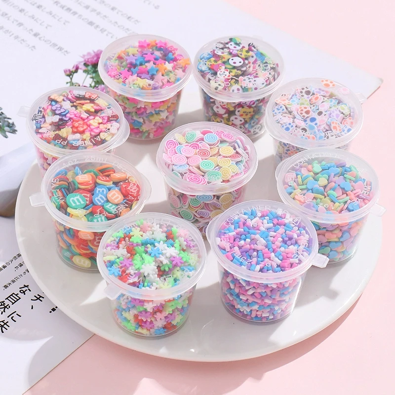 Canned DIY cream glue phone case handmade material wrapped sugar granules love heart flower resin soft ceramic gadgets