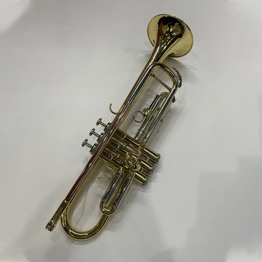 Classic trumpet Bb United States craftsmanship manufactures professional tricolor trumpet flat B-flat brass jazz instrument