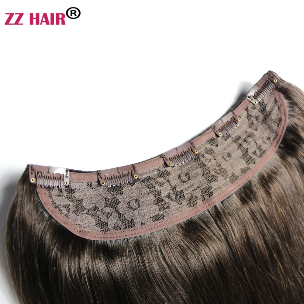 ZZHAIR 100% وصلات شعر ريمي بشري برازيلي 16 "-22" U-pcs مجموعة 70 جرام-80 جرام مقاطع في قطعة واحدة طبيعية مستقيمة