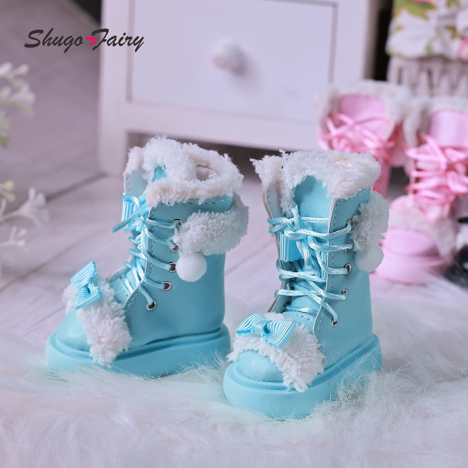 Shuga Fairy 1/4 Bjd Shoes Fits 1/4 Bariy Body Platform Leather Shoes 3 Colors WX4-378 Bjd Doll Accessories