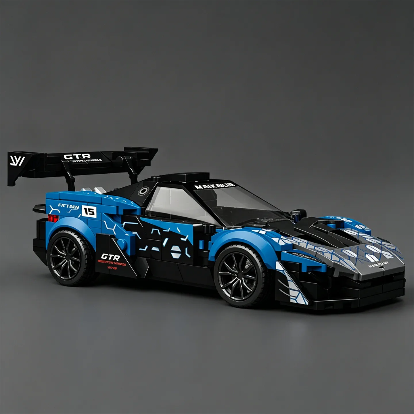 Blocos de Montar Supercarro Série City EVO, Modelo de Carro de Corrida P1, Brinquedo de Carro em Miniatura, Carro de Luxo Blue Storm