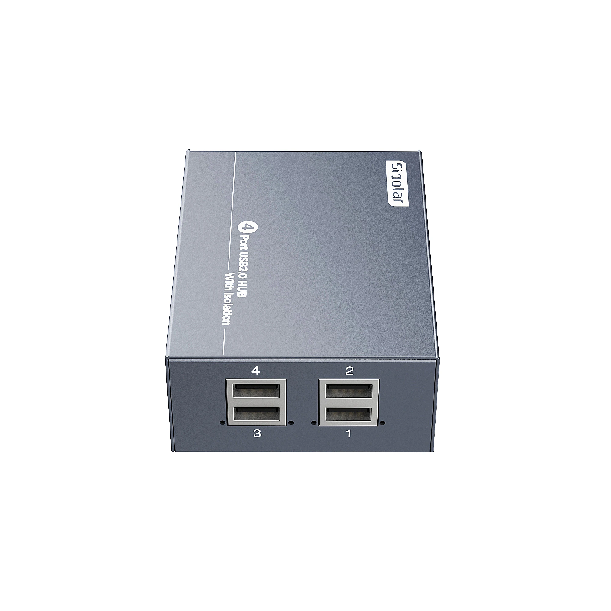 Sipolar AT-4A20M3 USB 2.0 4-Port Hub Keyboard - ESD Protection, Isolation, Charging Station for Phone Accessories