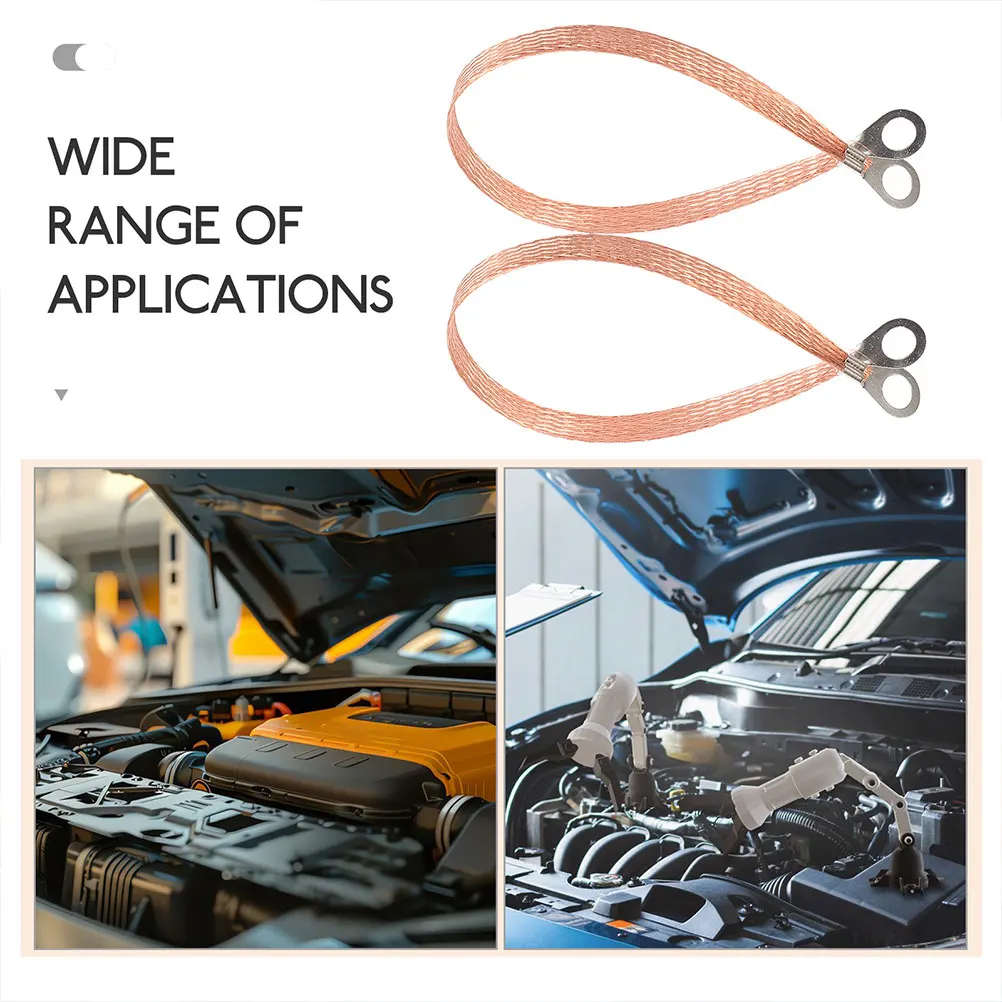 

5Pcs Automotive Ground Strap Connection Wire Copper Grounding Cable For Vehicles