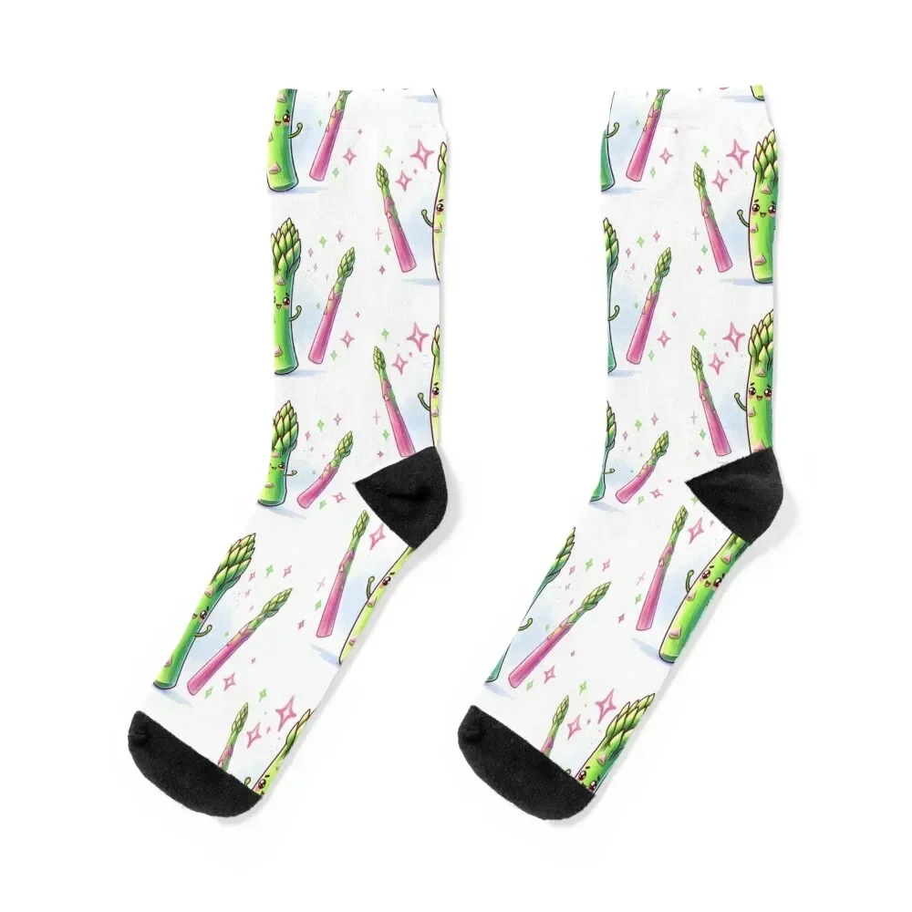 

Eat Your Asparagus Socks Crossfit cartoon floor Christmas Women Socks Men's