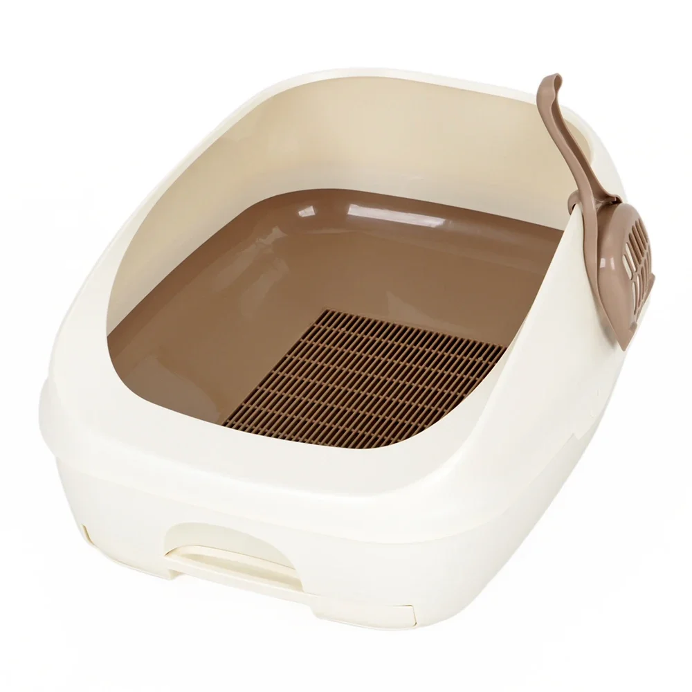 1PCS Ivory Double litter box Set Semi-enclosed Cat Potty Cat Potty Cat litter Kitty supplies