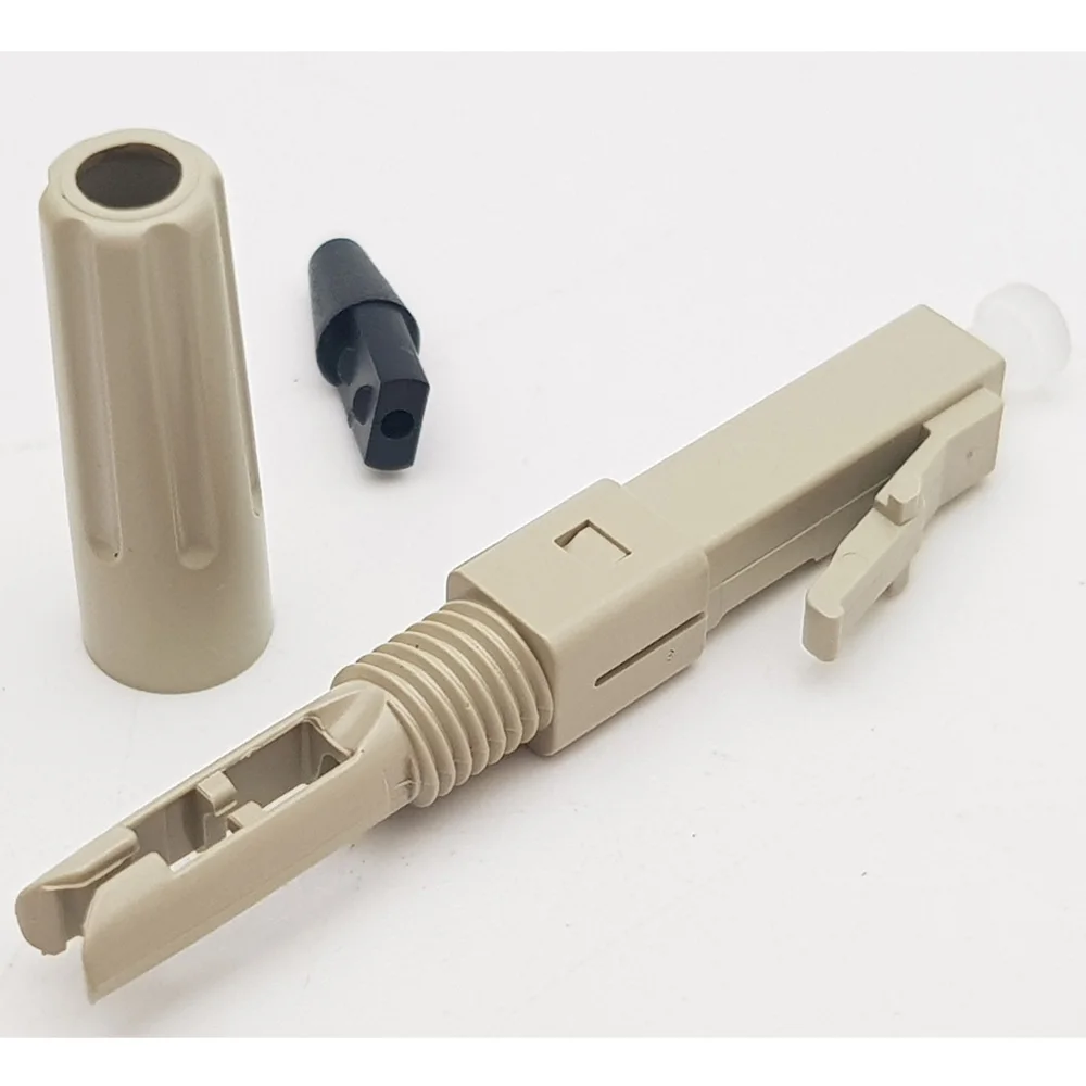 100Pcs Fiber Optic Quick Connector LC UPC Multimode MM Fibre Optic Quick Connectors For FTTH 0.9/2.0/3.0mm Drop/Indoor Cable