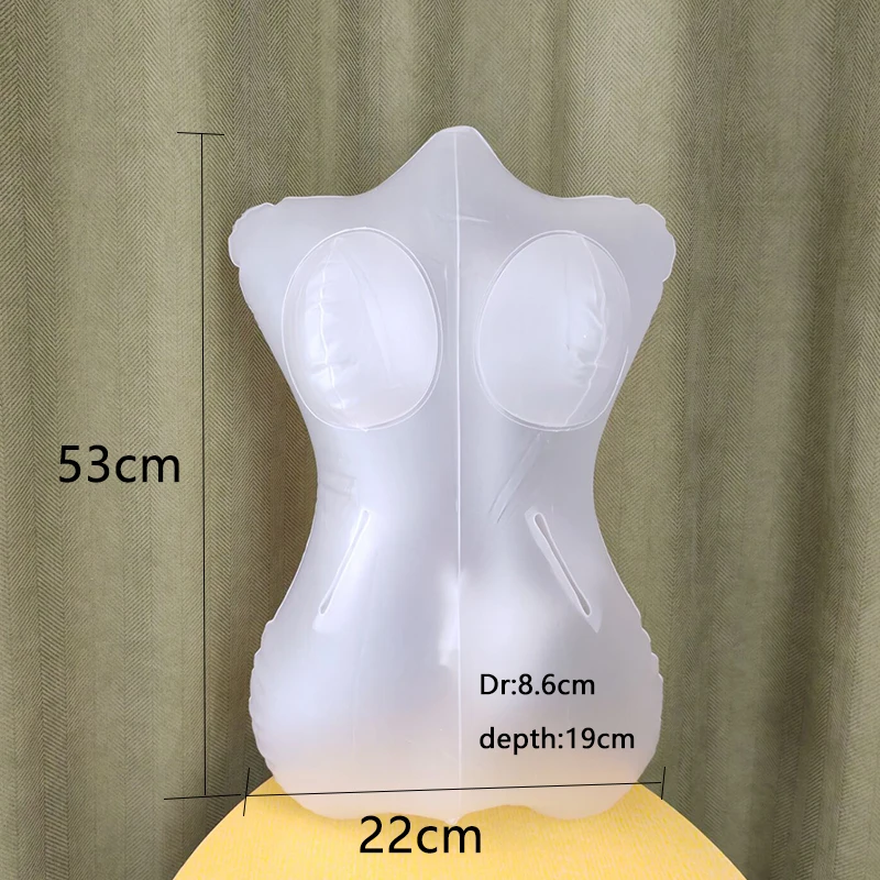 DS9001 PVC Inflatable Female Mannequin No Hands and Feet Sewing Maniqui for Clothes  Panties Transparent Doll