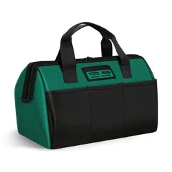 Bolsa de herramientas engrosada portátil para electricista, bolsa de lona multifuncional para carpintería, almacenamiento resistente al desgaste, 14 pulgadas