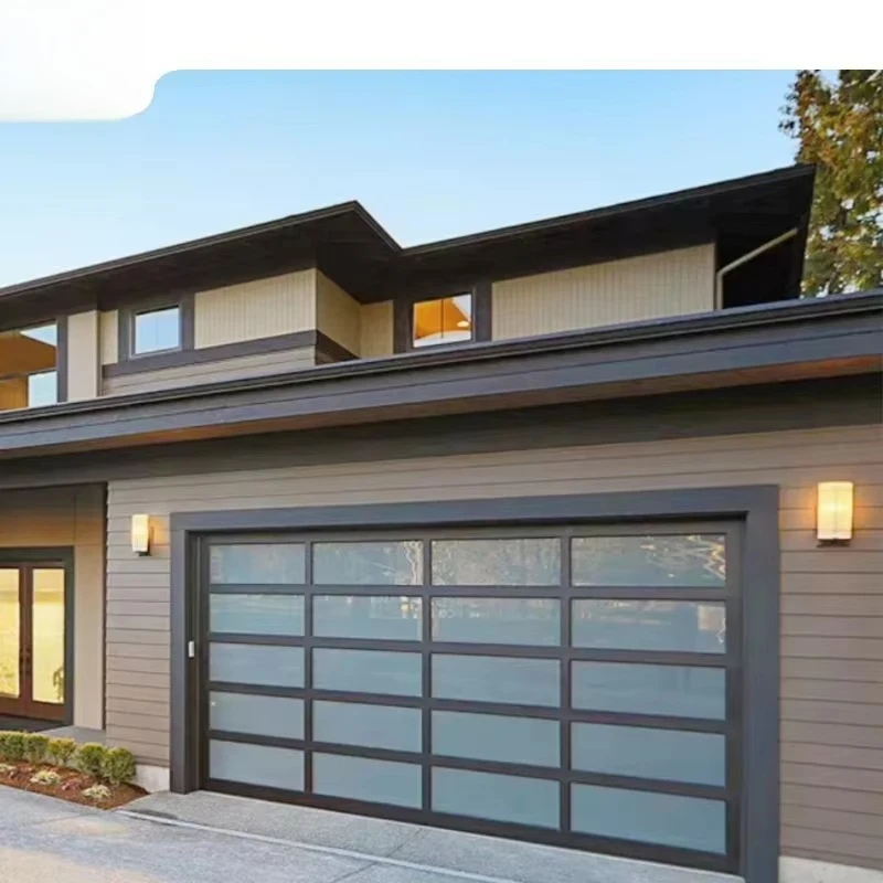 

Алюминиевые гаражные двери нестандартного размера, автоматические секционные современные для дома, стекло для дома, стеклянные гаражные ворота