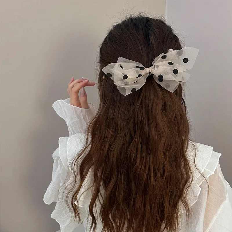 Korean accessories hair pin and clip for women girl bow Crab vintage popular trendy leading fashion Ribbon new Gift fascinator