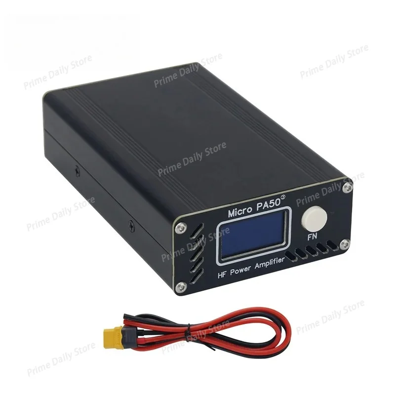 Micro PA50‑3 3rd‑Generation Portable 50W Shortwave Power Amplifier, 3.5MHz‑30MHz HF RF Power Amp for Ham Radio Transceiver