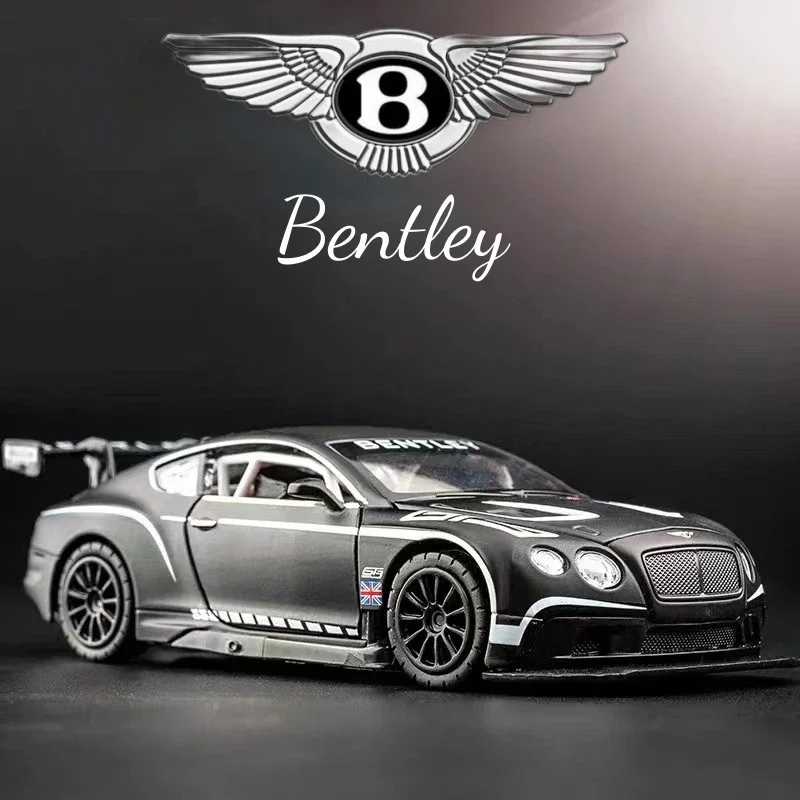 1: 24 Bentley Continental GT3 Racing Version Simulation Alloy Car Model Toy Miniature Replica Gifts