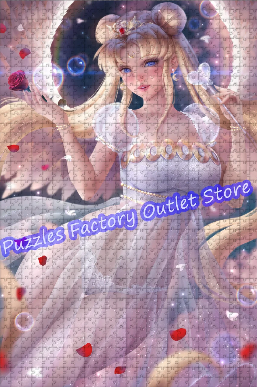 Sailor Mercury Sailor Mars Sailor Moon 300/500/1000 sztuk Puzzle japońska piękna dziewczyna intelektualne zabawki puzzle dla dzieci