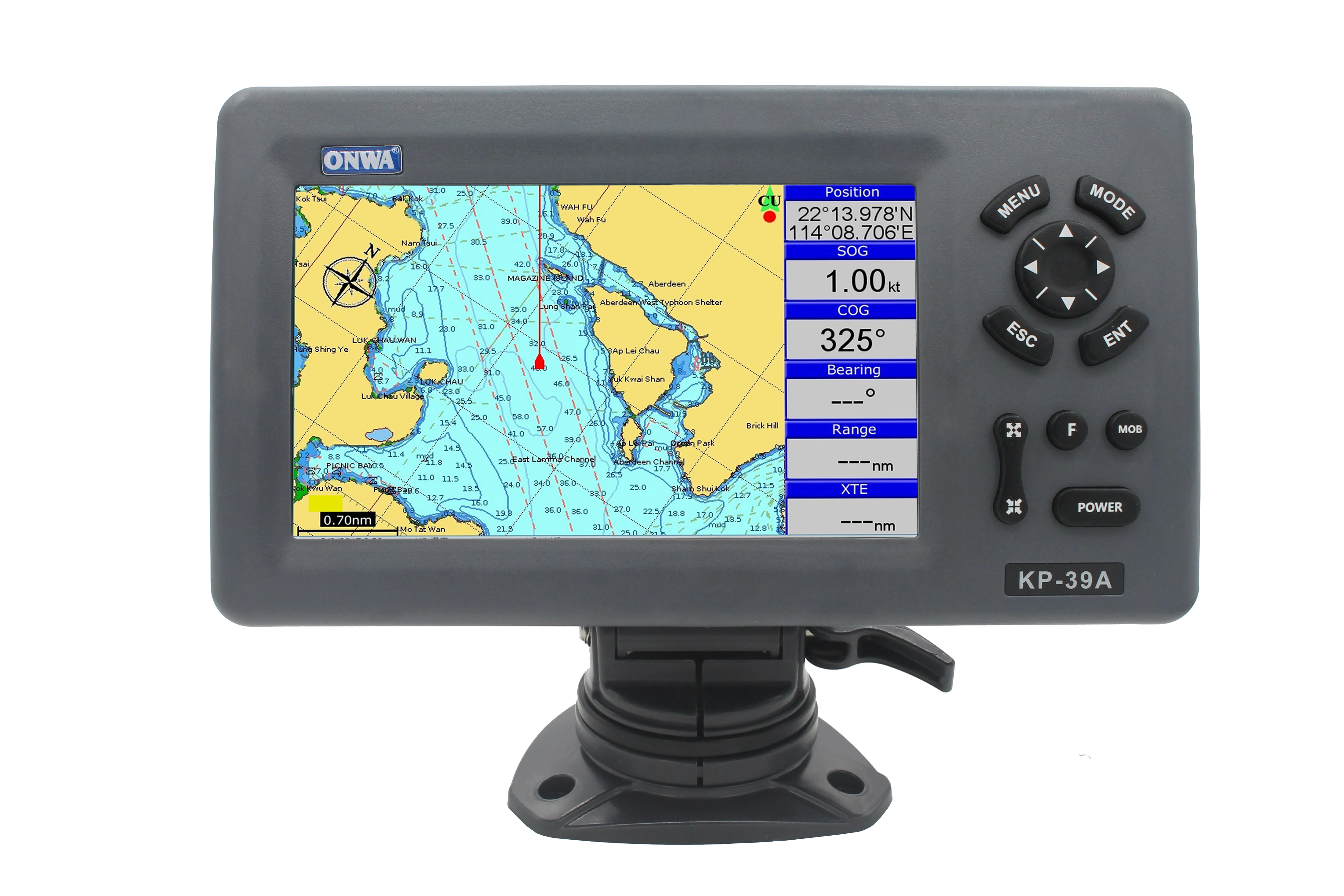 KP-39A (New!) 7-inch GPS Chart Plotter with Class B AIS Transponder