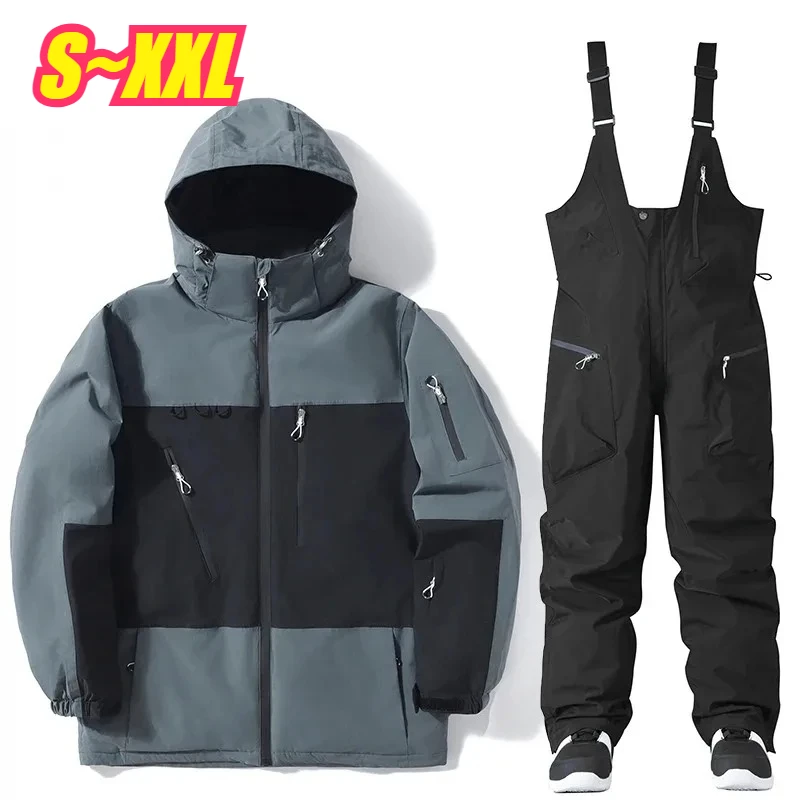 Men and Women Winter Ski Clothes, Snowboarding Suit Sets Snow Skiing Clothing Ski Jackets and Pants Snow Ski Bibs Pants