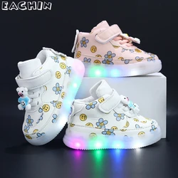 EACHIN Children Lighted Sneakers Baby Girls Spring Autumn New Walking Shoes Boys Fashion Sport Running Sneaker Kids Casual Flats