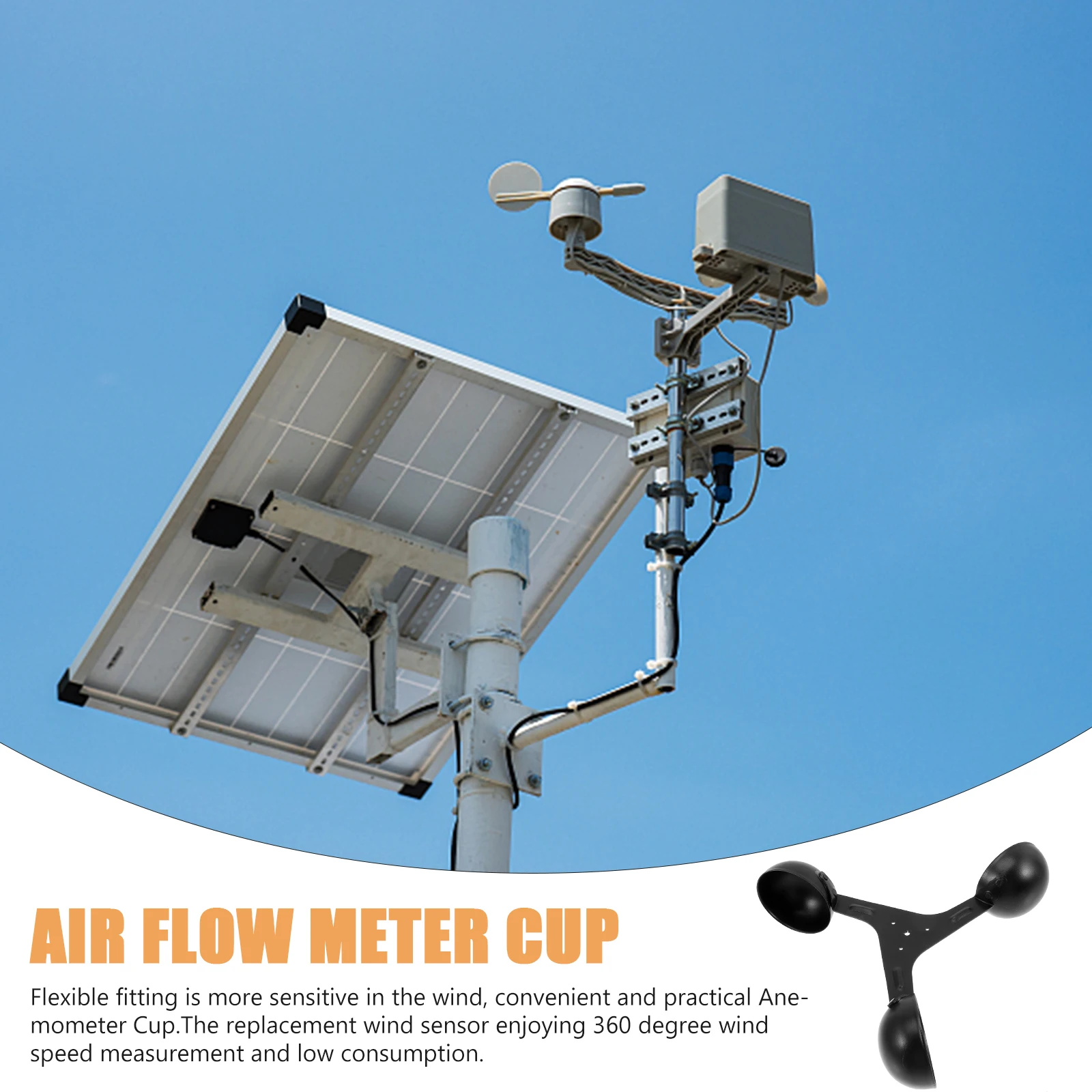 

Anemometer Sensor Wind Speed Indicator Cup Measurement Replacement Major Outdoor