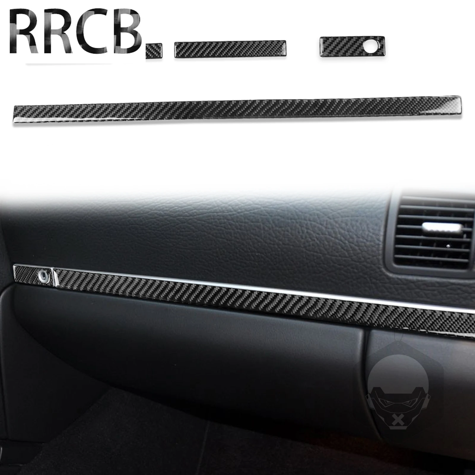 

For Porsche Cayenne S GTS Turbo 2003-2010 Carbon Fiber Dashboard Glove Handle Strips Set Interior Car Accessories Stickers Trim