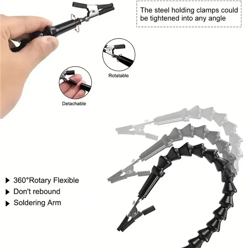 

AT43-Soldering Station Welding Tools With 3Pcs Flexible Arms Soldering Iron Holder Third Helping Hand Tool Pcb Repair
