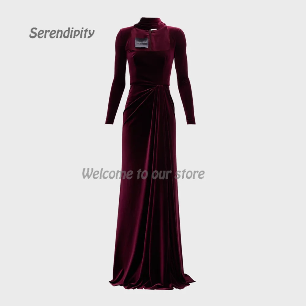 Serendipity-vestido de noche Formal para mujer, traje elegante con cuello cuadrado y abertura lateral para fiesta de graduación, 2024