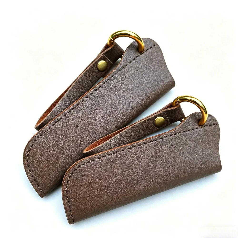 PU Faux Leather Knife Case Outdoor Camping Carrying Storage Household DIY Knife Accessories Tool Parts for Folding Knife