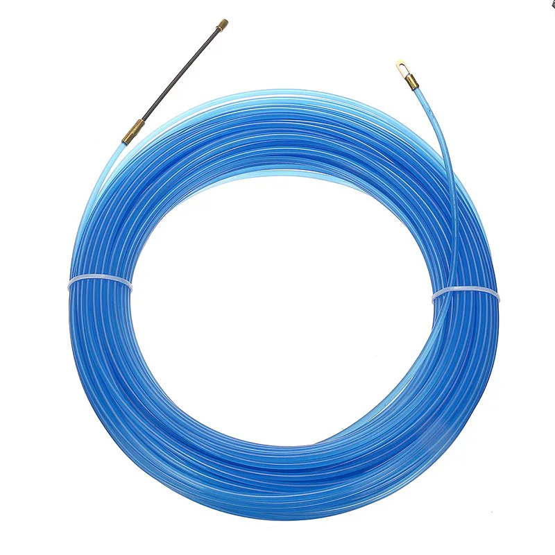 Dispositivo de guía duradera, Cable eléctrico de fibra de vidrio de 4mm, extractores de empuje, conducto, cinta de pescado de serpiente, Cable de 5m a 40m de longitud