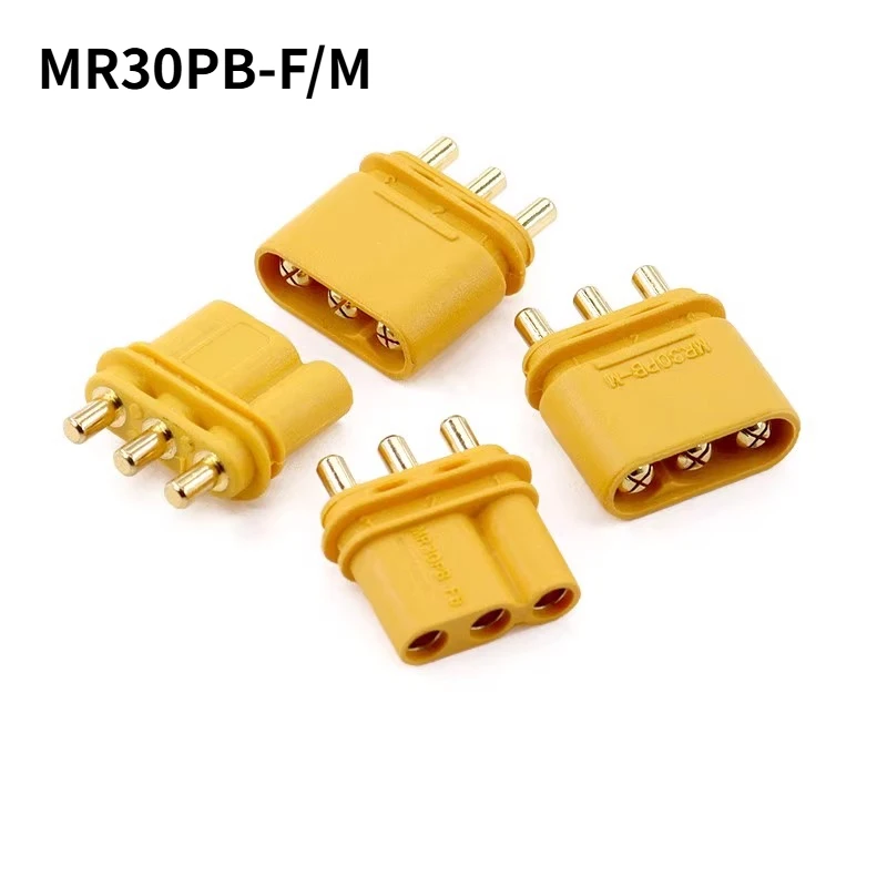 

5pcs MR30PB-F/M high-current three-core three-phase PCB motor soldering board for vertical drone male and female connectors